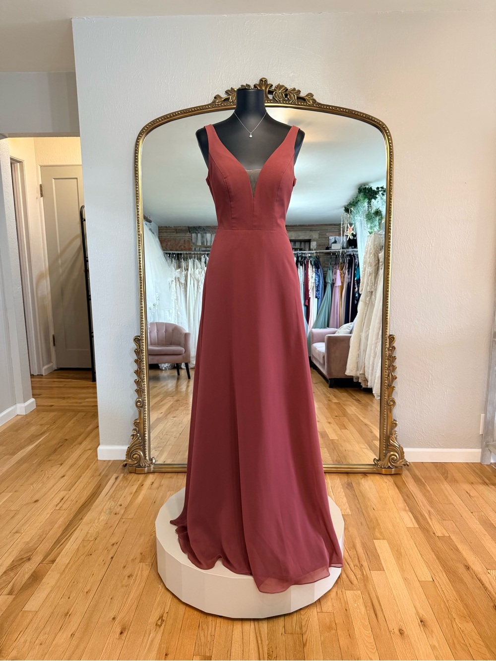 SORELLA VITA Sleeveless V-Neck Maxi Dress in Dusty Rose